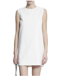 Max Mara - Weiße Wollärmelloses Kleid - Lyst