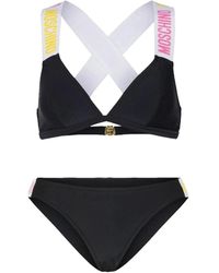 Moschino - Badmode ,Zwart ,Two-Piece Zwarte Zwem Bikini - Lyst