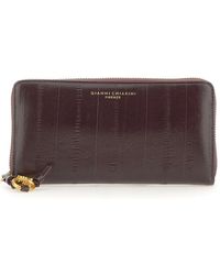 Gianni Chiarini - Accessoires ,Rood ,Leer Eel Ritssluiting Portemonnee - Lyst