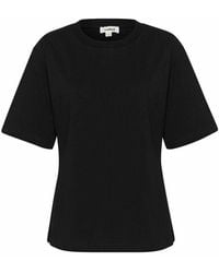 Soaked In Luxury - Schwarzes tee-top mit kurzen ärmeln - Lyst
