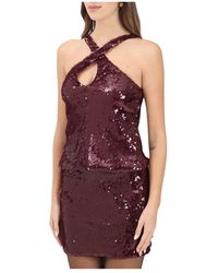Akep - Total Paillettes Mouwloze Top - Lyst