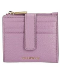 Coccinelle - Accessoires ,Paars ,Leer Metallic Soft Small Wallet - Lyst