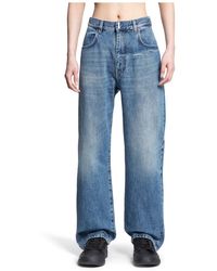 Givenchy - Blau gewaschene denim straight leg jeans,mid-rise denim hose,straight jeans - Lyst