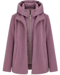 Marella - Jassen ,Paars ,Leer Emmsorriso Jas - Lyst