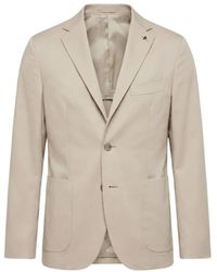 Peserico - Jassen ,Bruin ,Katoen Single-Breasted Blazer - Lyst