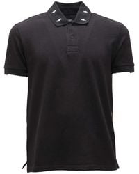 Neil Barrett - Tops ,Zwart ,Katoen Zwarte Katoenen T-Shirt Met Witte Bliksem - Lyst