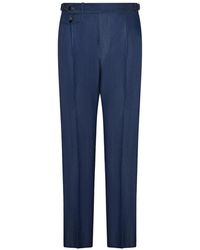 Franzese Collection - Blauwe Denim Broek Met Buik Tuck - Lyst
