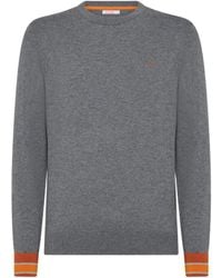 Sun 68 - Grijze Sweater Met Iconische Details - Lyst