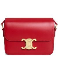 Celine - Triomphe Leder Schultertasche - Lyst