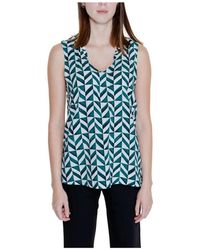 Street One - Top Zonder Mouwen Met Geometrische Print - Lyst