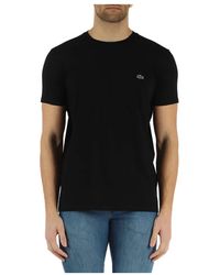 Lacoste - T-shirt regular fit in cotone pima con patch logo - Lyst