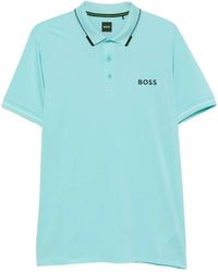 BOSS - Tops ,Blauw ,Polyester Paul Pro Polo - Lyst