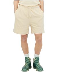 Burberry - Frottee-shorts mit hinterem ekd-druck - Lyst