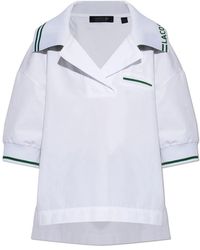 Lacoste - Runway Logo Collar Oversized Popover Shirt - Lyst