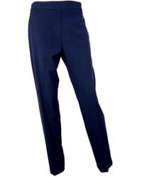Kaos - Broeken ,Blauw ,Polyester Rechte Pijp Elastische Taille Broek Blauwe Nacht - Lyst