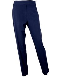 Kaos - Broeken ,Blauw ,Polyester Rechte Pijp Elastische Taille Broek Blauwe Nacht - Lyst