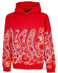 Octopus - Hoodies & Sweatvesten ,Rood ,Katoen Marmer Hoodie Rood Lichtgewicht Hoodie - Lyst