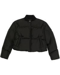 Khrisjoy - Gepolsterte Schwarze Baseball-Kragenjacke - Lyst