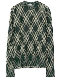 Burberry - Geruite Trui Met Gekreukt Effect - Lyst