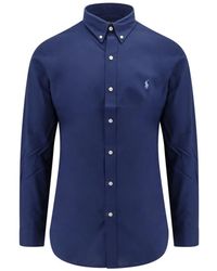 Ralph Lauren - Blaues hemd mit button-down-kragen - Lyst