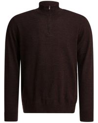NN07 - Sergio Zip Merino Wool Polo - Lyst