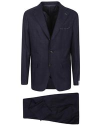 Eleventy - Kostuums ,Blauw ,Wol Luxe Wollen Blend Blazer - Lyst