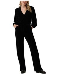 Another Label - Jumpsuits & Playsuits ,Zwart ,Polyester Long Sleeve Jumpsuit - Lyst