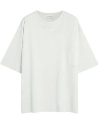 Lanvin - Weißes taschen-tee oversize baumwoll-t-shirt - Lyst