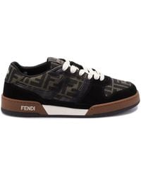 Fendi - Monogram Low-Top Logo Print Sneakers - Lyst