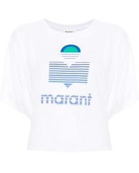 Isabel Marant - Kyanza tee weiß t-shirts isabel marant étoile - Lyst