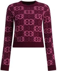 Pinko - Bordeaux Strickwaren Aw25 Stilvoll Bequeme Passform - Lyst