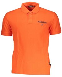 Napapijri - Tops ,Oranje ,Katoen Roze Contrast Polo Shirt - Lyst