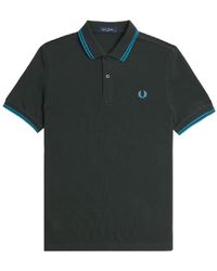 Fred Perry - Tops ,Groen ,Katoen Groene Polo Shirt - Lyst