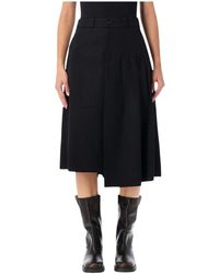 Our Legacy - Rokken ,Zwart ,Wol Origami Rok - Lyst