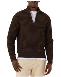 SELECTED - Slhtom Ls Knit Structure Half Zip - Lyst