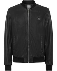 Philipp Plein - Basic Leather Bomber - Lyst