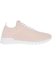 Kiton - Schoenen ,Roze ,Leer Fit Cashmere Knit Sneakers - Lyst