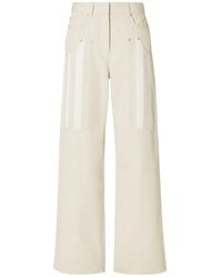 Fendi - Broeken ,Katoen Pequin Drill Broek - Lyst