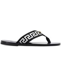 Versace Flip-flops With Logo - Zwart