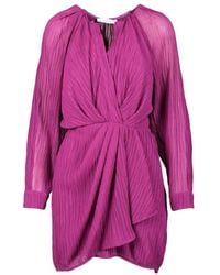 IRO - Kleedjes ,Roze ,Polyester Elegante Jurk Met Polyester En Elastaan - Lyst