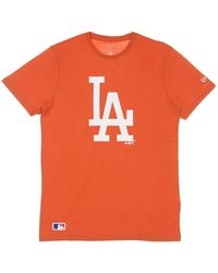 KTZ - Tops ,Oranje ,Mlb Team Logo Tee Vuur Oranje/Wit - Lyst