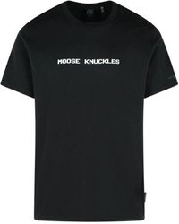 Moose Knuckles - Schwarzes Milton T-Shirt - Lyst