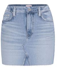 Guess - Rokken ,Blauw ,Denim Layla Denim Rok - Lyst