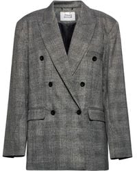 Silvian Heach - Doppelreihiger Blazer Mit Karomuster - Lyst