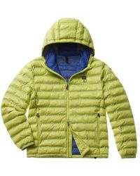 Blauer - Jassen ,Groen ,Leer Hooded Puffer Jacket - Lyst
