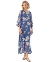 Part Two - Kleedjes ,Blauw ,Prachtige Bloemenjurk Beritpw Dr - Lyst
