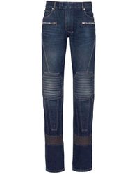 Balmain - Denim Biker Jeans - Lyst