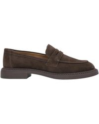 ESTRO - Schoenen ,Bruin ,Leer Bruine Penny Loafers Voor Gemaakt Van Italiaans Echt Velours - Lyst