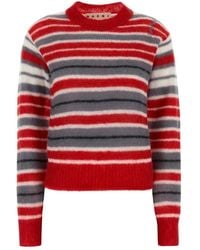 Marni - Geborduurde Mohair Blend Trui - Lyst