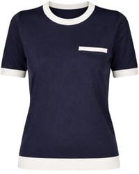 Gran Sasso - Tops ,Blauw ,Katoen T-Shirts - Lyst